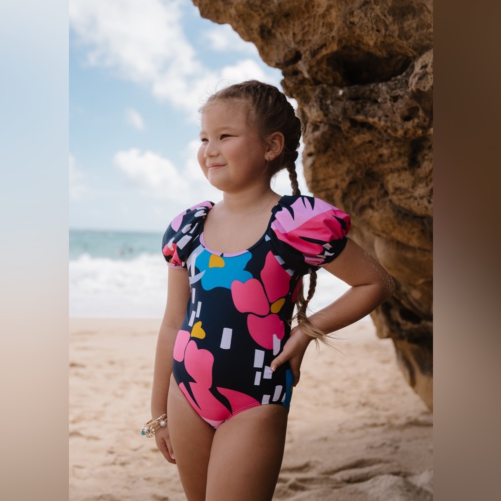 Coral Reef MINI PURA VIDA ONE PIECE | BLUE FLORAL size 12/13
